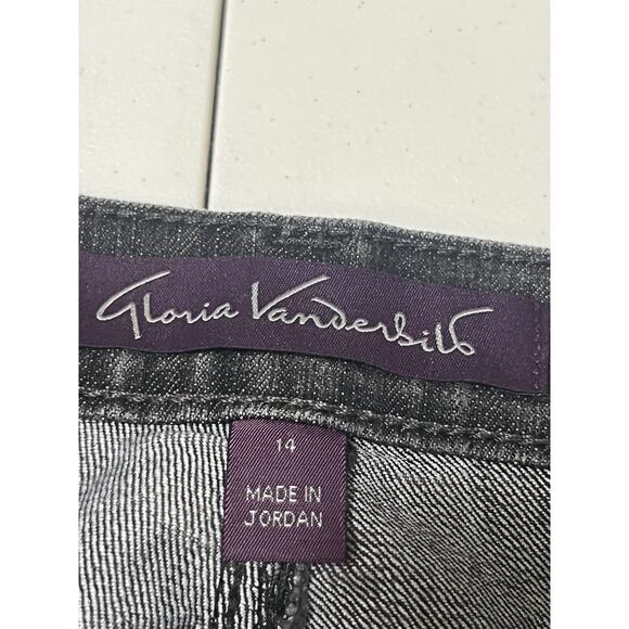 Gloria Vanderbilt Alana Bootcut Women's Black Distressed Denim Jeans Size 14 - Picture 8 of 13